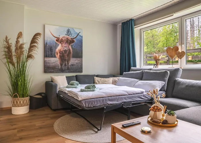 Hirsch Haensel Garten Mit Bergblick - Grill -wald Feriehus